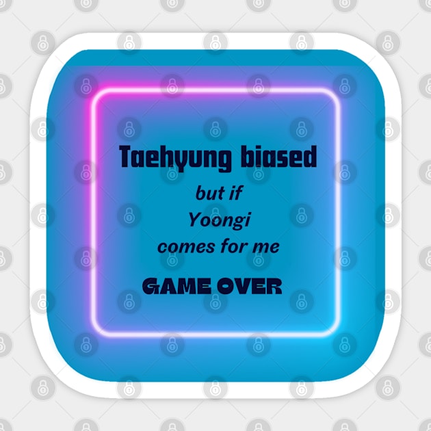 Taehung Biased But If Yoongi Comes From Me Game Over Sticker by B1schTheres7